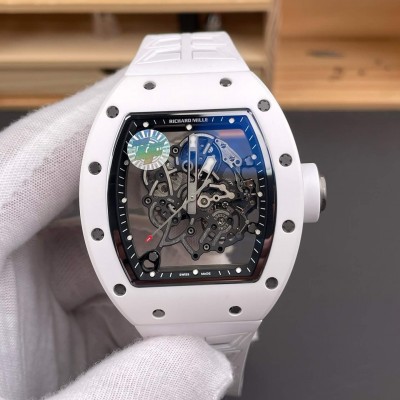 Richard Mille Replica RM 055 Bubba Watson Super Clone Watch White Ceramic White Crown