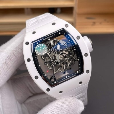 Richard Mille Replica RM 055 Bubba Watson Super Clone Watch White Ceramic White Crown