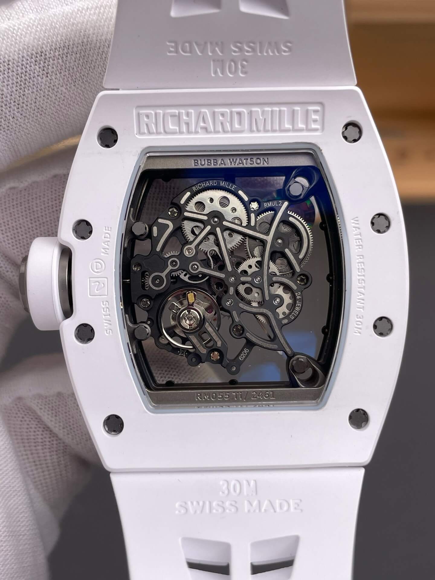 Richard Mille Replica RM 055 Bubba Watson Super Clone Watch White Ceramic White Crown Richard Mille Replica RM 055 Bubba Watson Super Clone Watch White Ceramic White Crown
