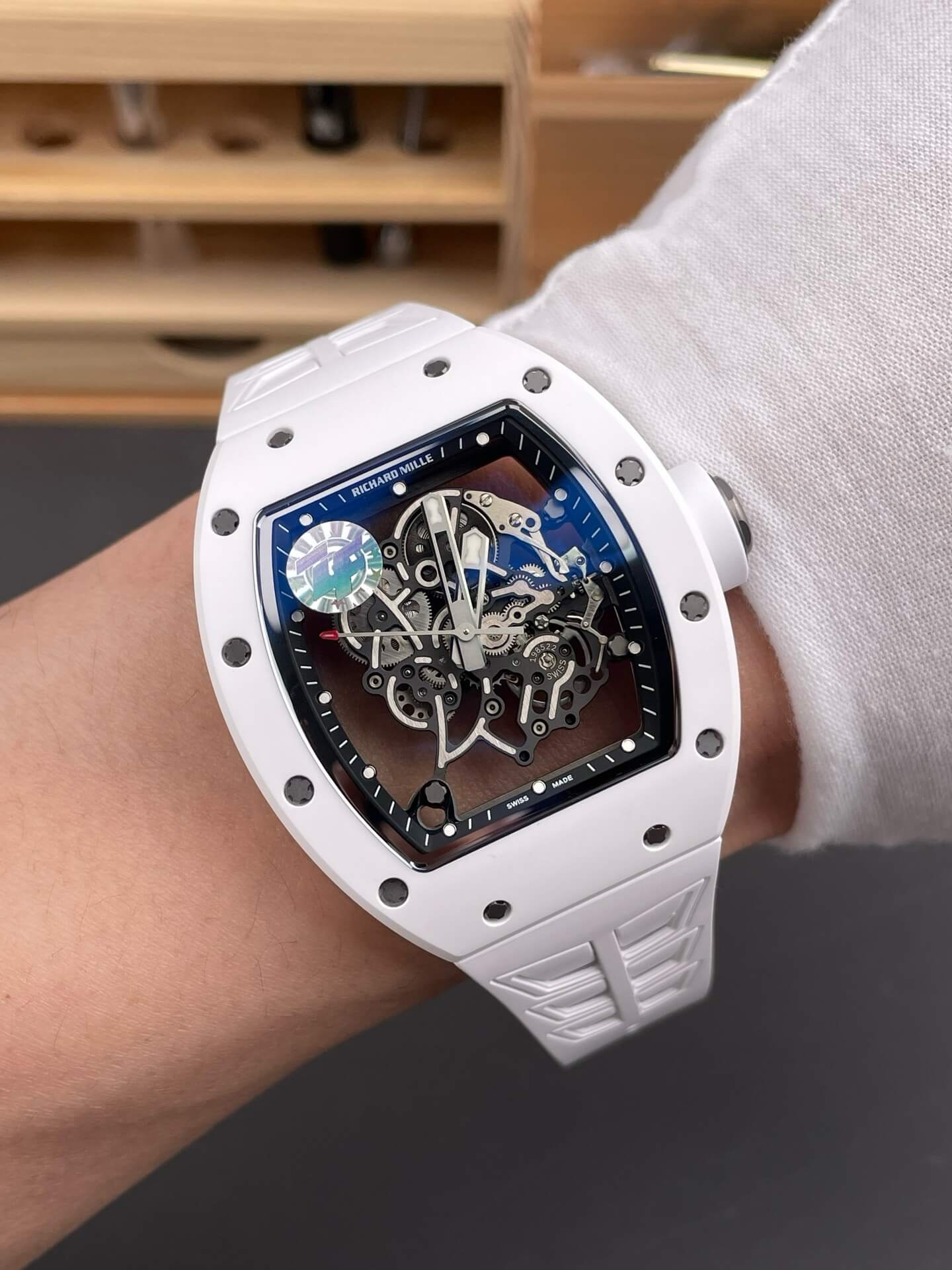 Richard Mille Replica RM 055 Bubba Watson Super Clone Watch White Ceramic White Crown Richard Mille Replica RM 055 Bubba Watson Super Clone Watch White Ceramic White Crown