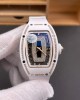 Richard Mille Replica RM 07-01 Super Clone Watch Onyx Diamonds Dial Claw Setting White Ceramic Rubber Crown