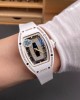 Richard Mille Replica RM 07-01 Super Clone Watch Onyx Diamonds Dial Claw Setting White Ceramic Rubber Crown