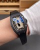 Richard Mille Replica RM 07-01 Super Clone Watch Onyx Diamonds Dial Black Ceramic Rubber Crown