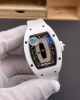 Richard Mille Replica RM 07-01 Super Clone Watch Onyx Diamonds Dial White Ceramic Rubber Crown