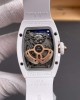 Richard Mille Replica RM 07-01 Super Clone Watch Onyx Diamonds Dial White Ceramic Rubber Crown