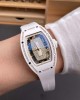 Richard Mille Replica RM 07-01 Super Clone Watch Mother of Pearl Diamonds Dial Claw Setting White Ceramic Rubber Crown