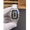 Richard Mille Replica RM 07-01 Super Clone Watch Onyx Diamonds Dial Snow Setting Stainless Steel White Rubber Black Crown