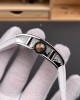 Richard Mille Replica RM 07-01 Super Clone Watch Onyx Diamonds Dial Snow Setting Stainless Steel White Rubber Black Crown