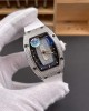 Richard Mille Replica RM 07-01 Super Clone Watch Mother of Pearl Diamonds Dial Close Setting Stainless Steel White Rubber Crown