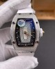 Richard Mille Replica RM 07-01 Super Clone Watch Mother of Pearl Diamonds Dial Close Setting Stainless Steel White Rubber Crown