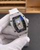 Richard Mille Replica RM 07-01 Super Clone Watch Mother of Pearl Diamonds Dial Snow Setting Stainless Steel White Rubber Crown