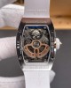 Richard Mille Replica RM 07-01 Super Clone Watch Mother of Pearl Diamonds Dial Snow Setting Stainless Steel White Rubber Crown