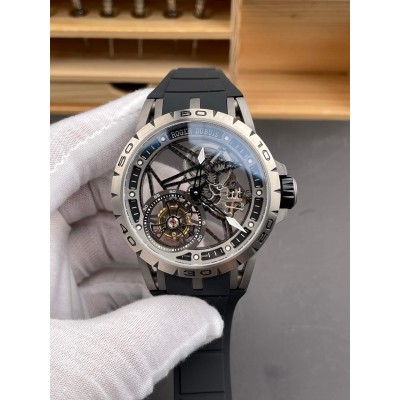 Roger Dubuis Replica Excalibur Spider Titanium Black Super Clone Watch RDDBEX0479