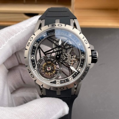 Roger Dubuis Replica Excalibur Spider Titanium Black Super Clone Watch RDDBEX0479
