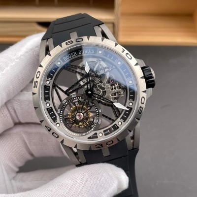 Roger Dubuis Replica Excalibur Spider Titanium Black Super Clone Watch RDDBEX0479