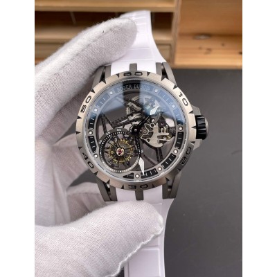 Roger Dubuis Replica Excalibur Spider Titanium White Super Clone Watch RDDBEX0479