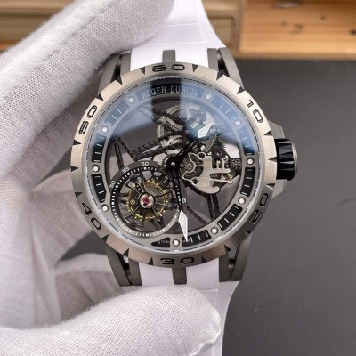 Roger Dubuis Replica Excalibur Spider Titanium White Super Clone Watch RDDBEX0479