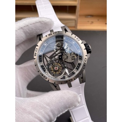Roger Dubuis Replica Excalibur Spider Titanium White Super Clone Watch RDDBEX0479