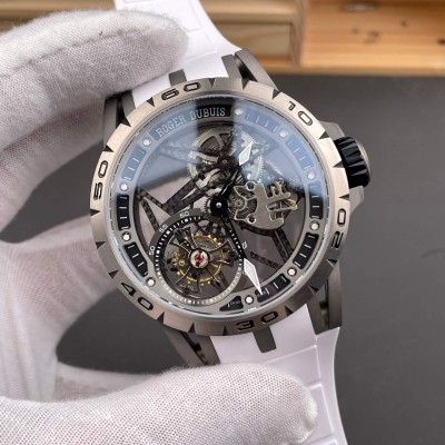 Roger Dubuis Replica Excalibur Spider Titanium White Super Clone Watch RDDBEX0479