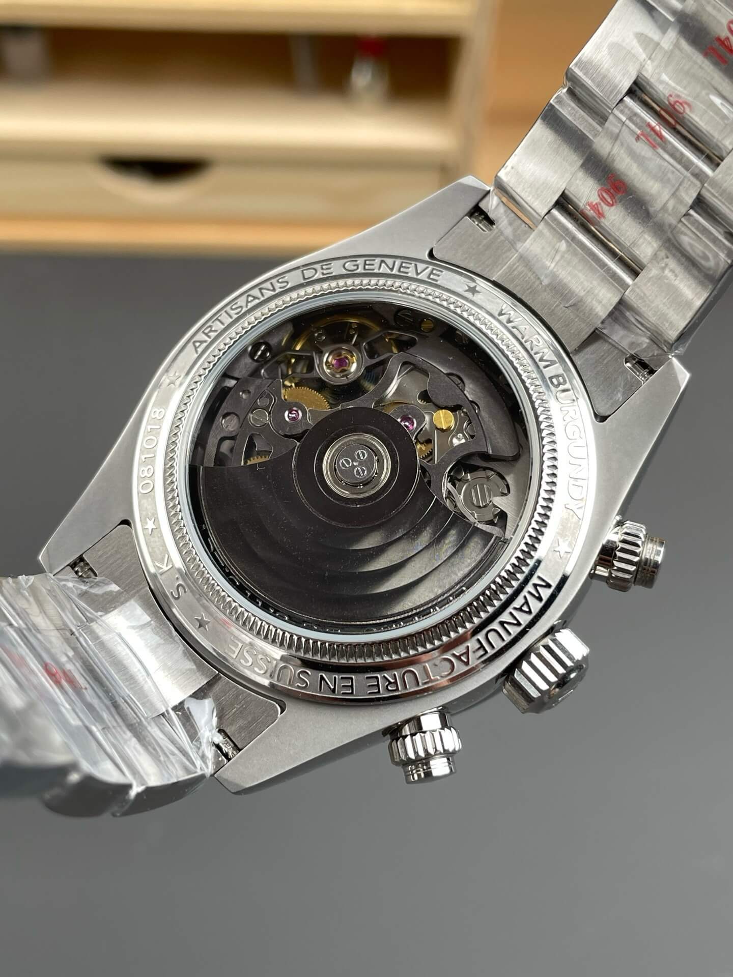 Rolex Replica Cosmograph Daytona Super Clone Watch Artisans de Genève Warm Burgundy