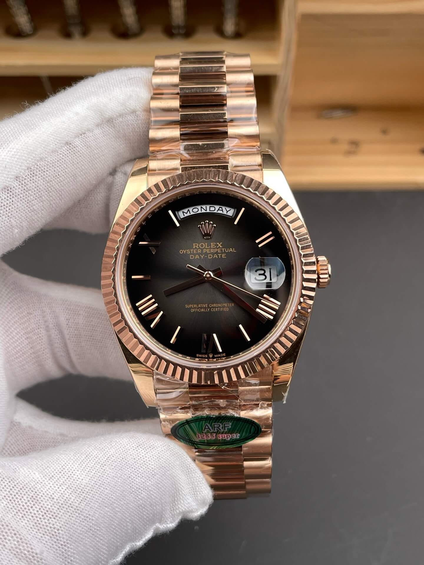 Rolex Replica Day-Date Super Clone Watch Gain Weight Version 228235-0055 Rolex Replica Day-Date Super Clone Watch Gain Weight Version 228235-0055