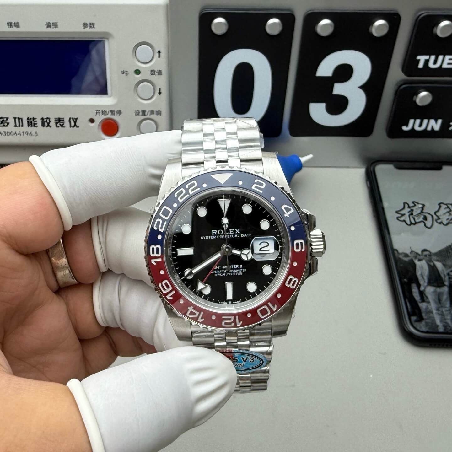 Rolex Replica GMT-Master II Super Clone Watch V3 126710BLRO