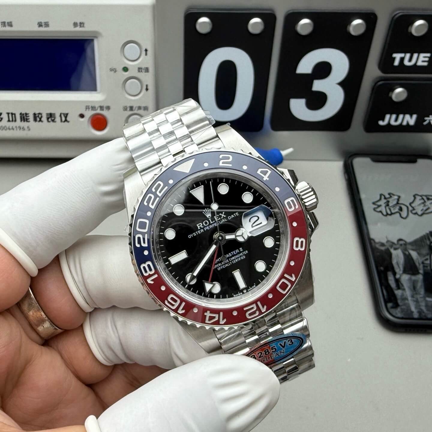 Rolex Replica GMT-Master II Super Clone Watch V3 126710BLRO