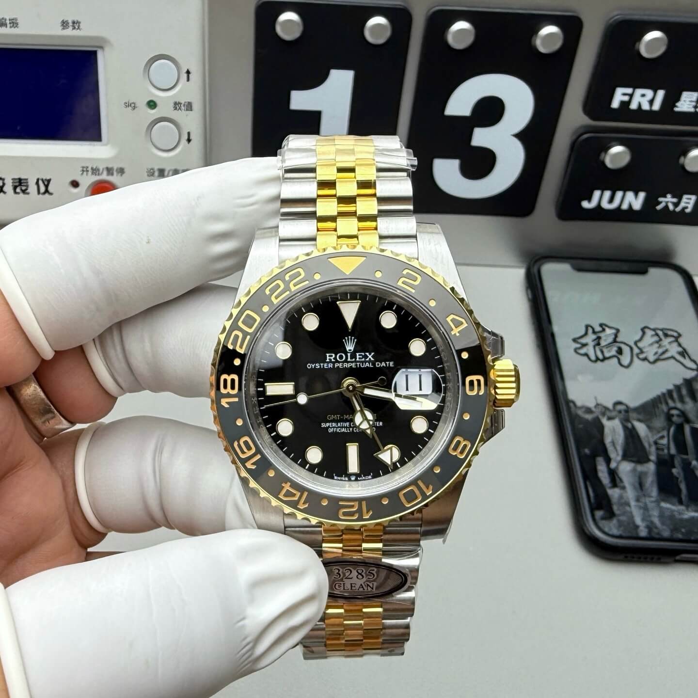 Rolex Replica GMT-Master II Super Clone Watch 126713GRNR
