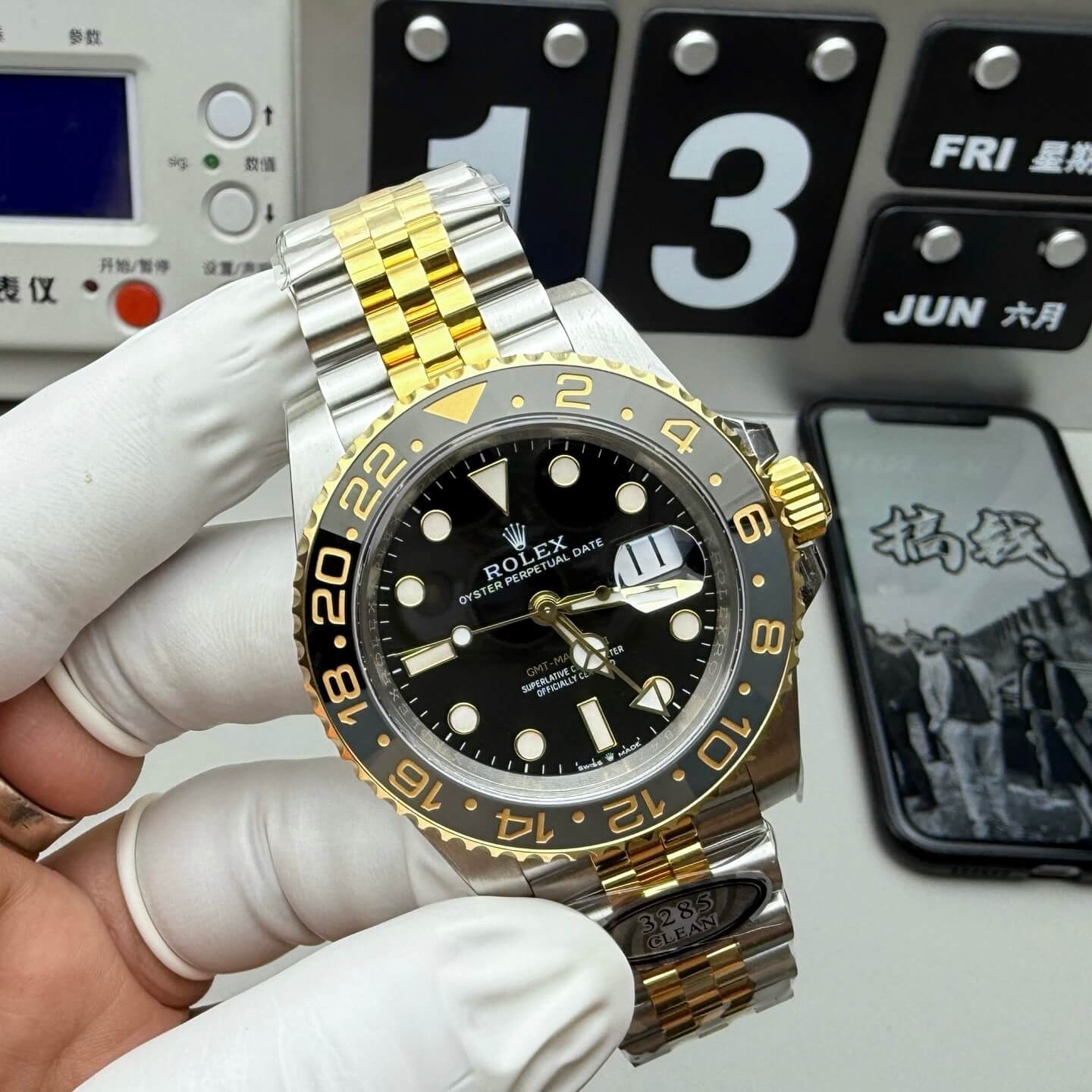 Rolex Replica GMT-Master II Super Clone Watch 126713GRNR