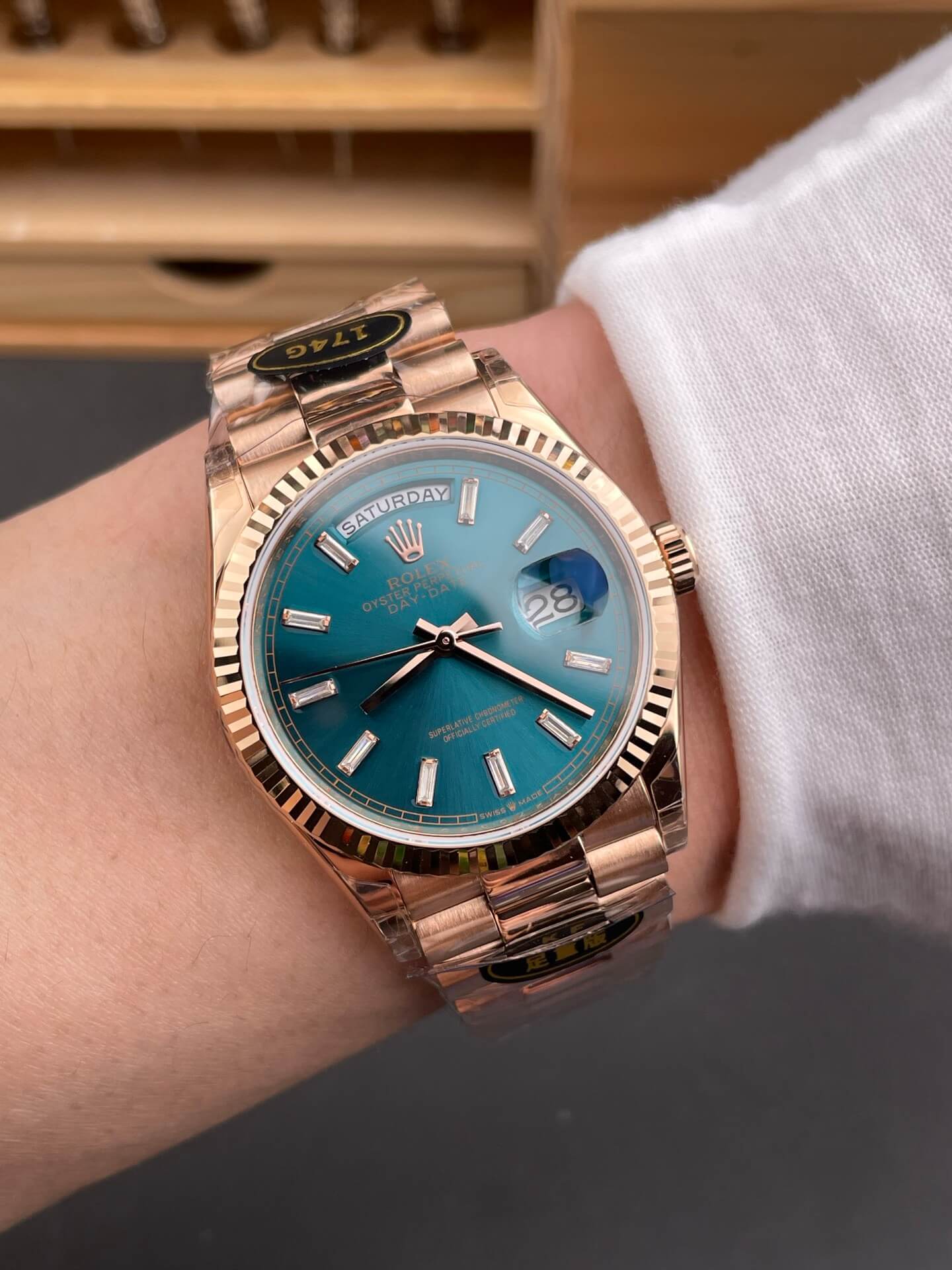 Rolex Replica Day-Date Super Clone Watch Gain Weight Version 128235-0085
