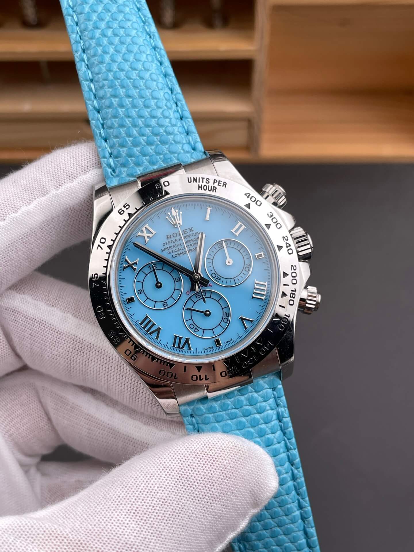 Rolex Replica Cosmograph Daytona Beach Blue Super Clone Watch 116519