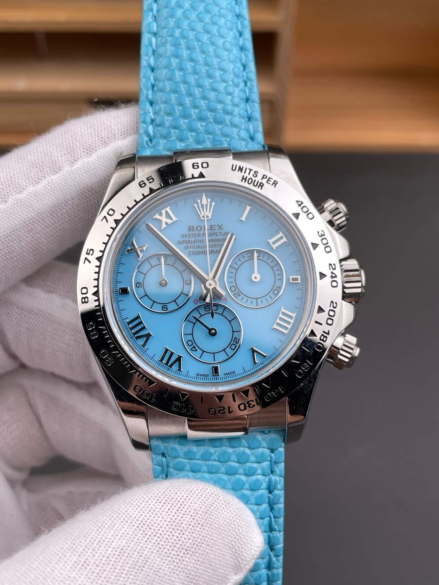 Rolex Replica Cosmograph Daytona Beach Blue Super Clone Watch 116519