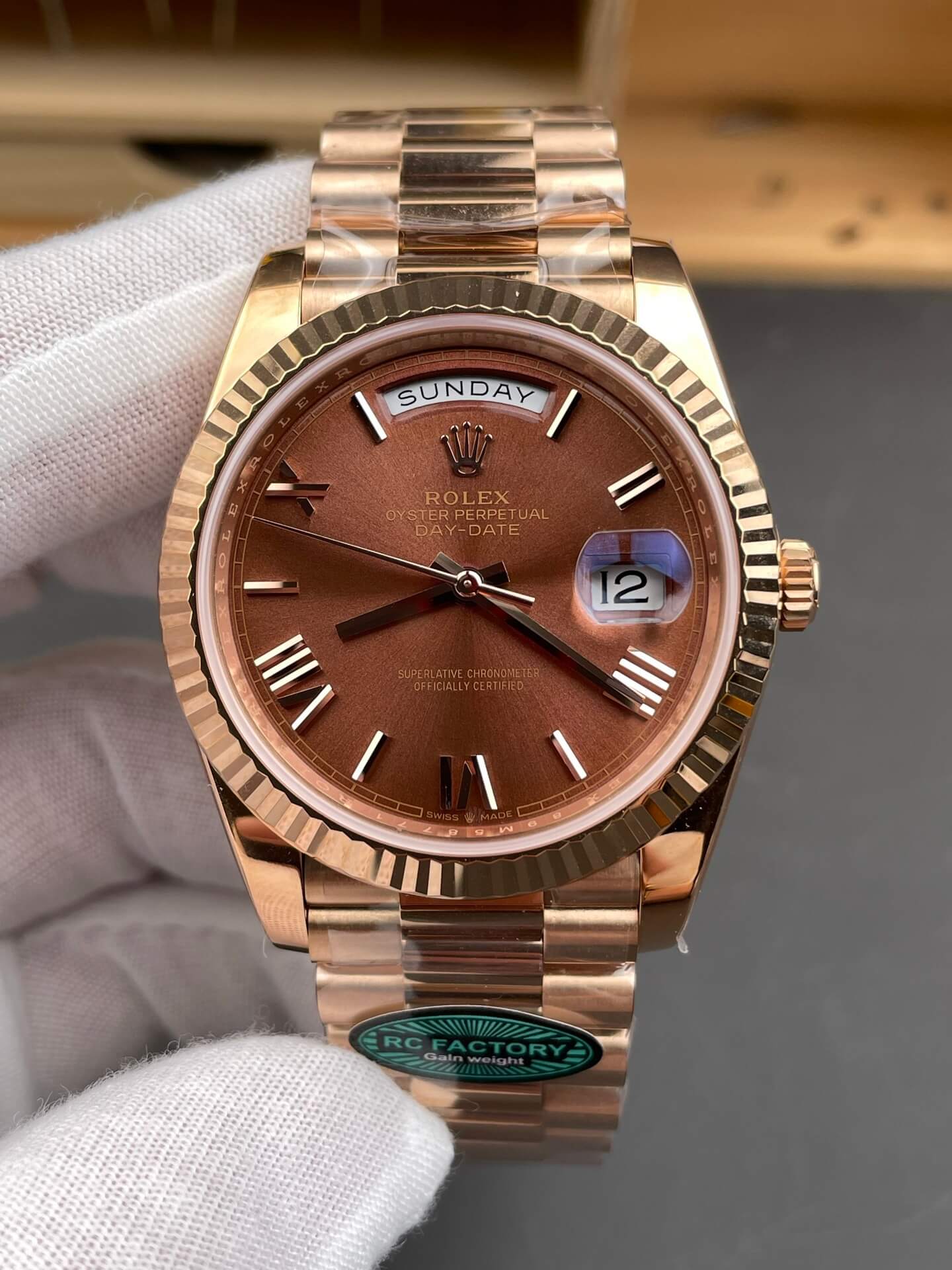 Rolex Replica Day-Date Super Clone Watch Gain Weight Version 228235-0002
