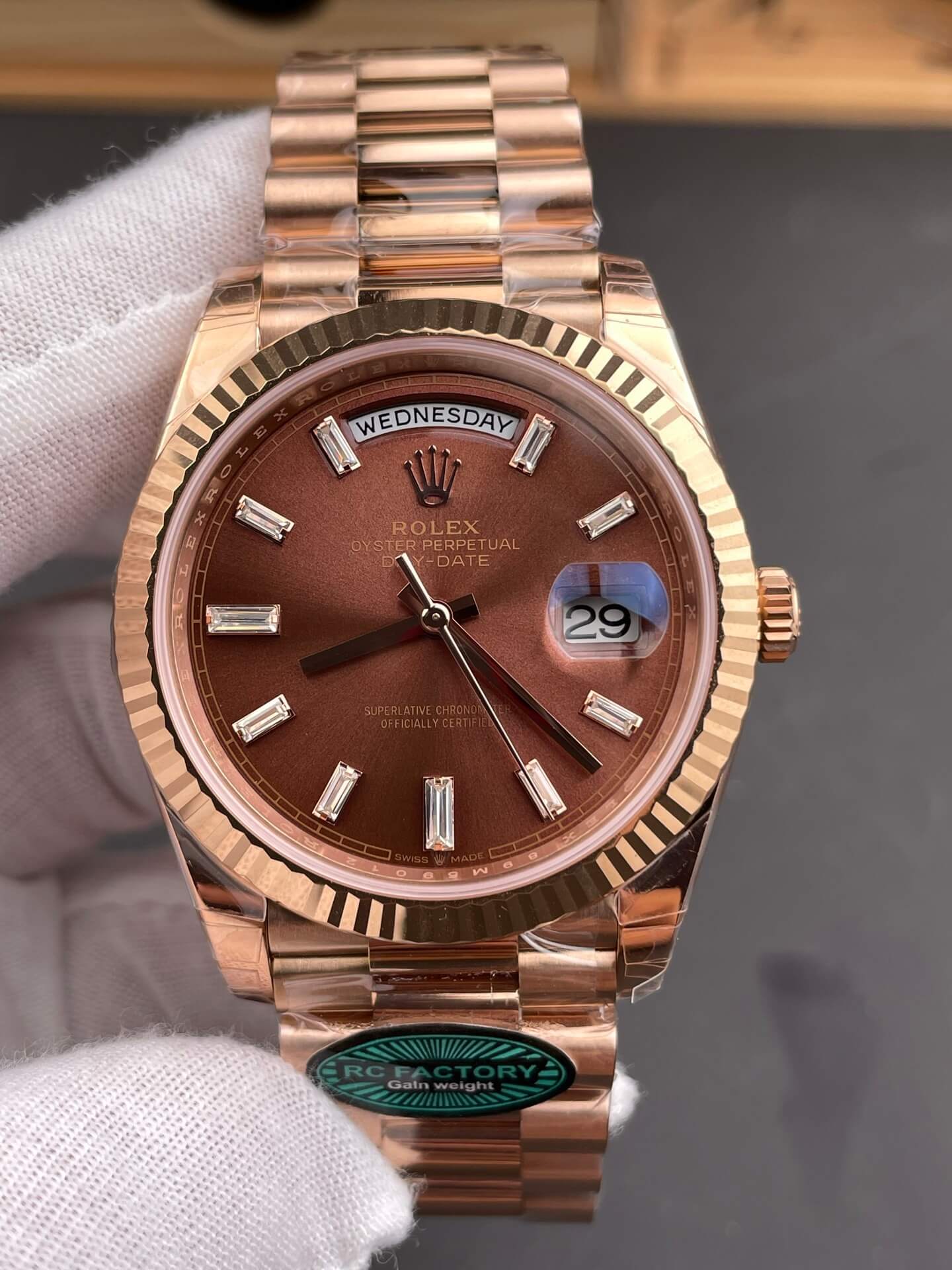 Rolex Replica Day-Date Super Clone Watch Gain Weight Version 228235-0003