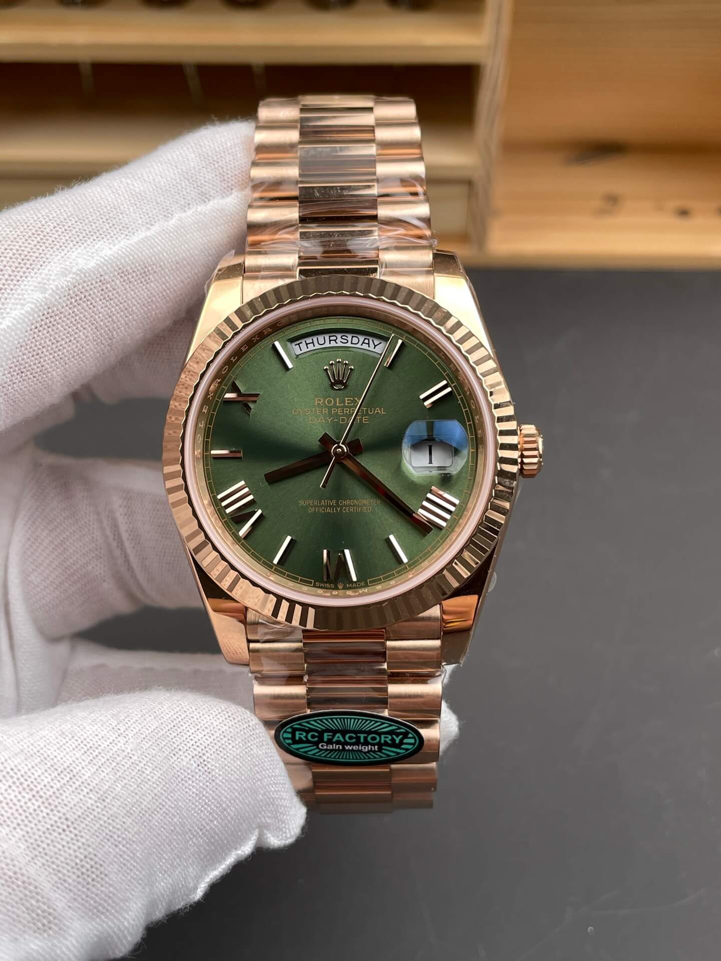 Rolex Replica Day-Date Super Clone Watch Gain Weight Version 228235-0025