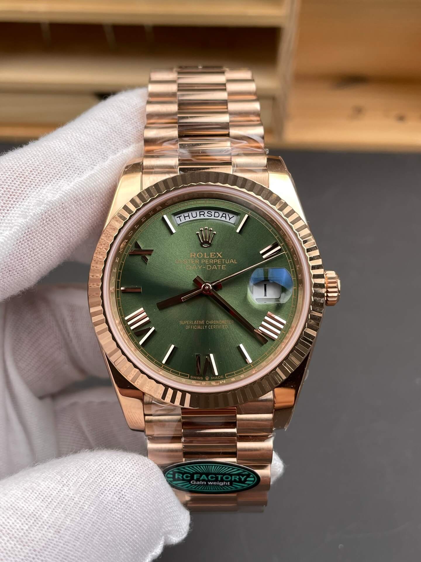 Rolex Replica Day-Date Super Clone Watch Gain Weight Version 228235-0025