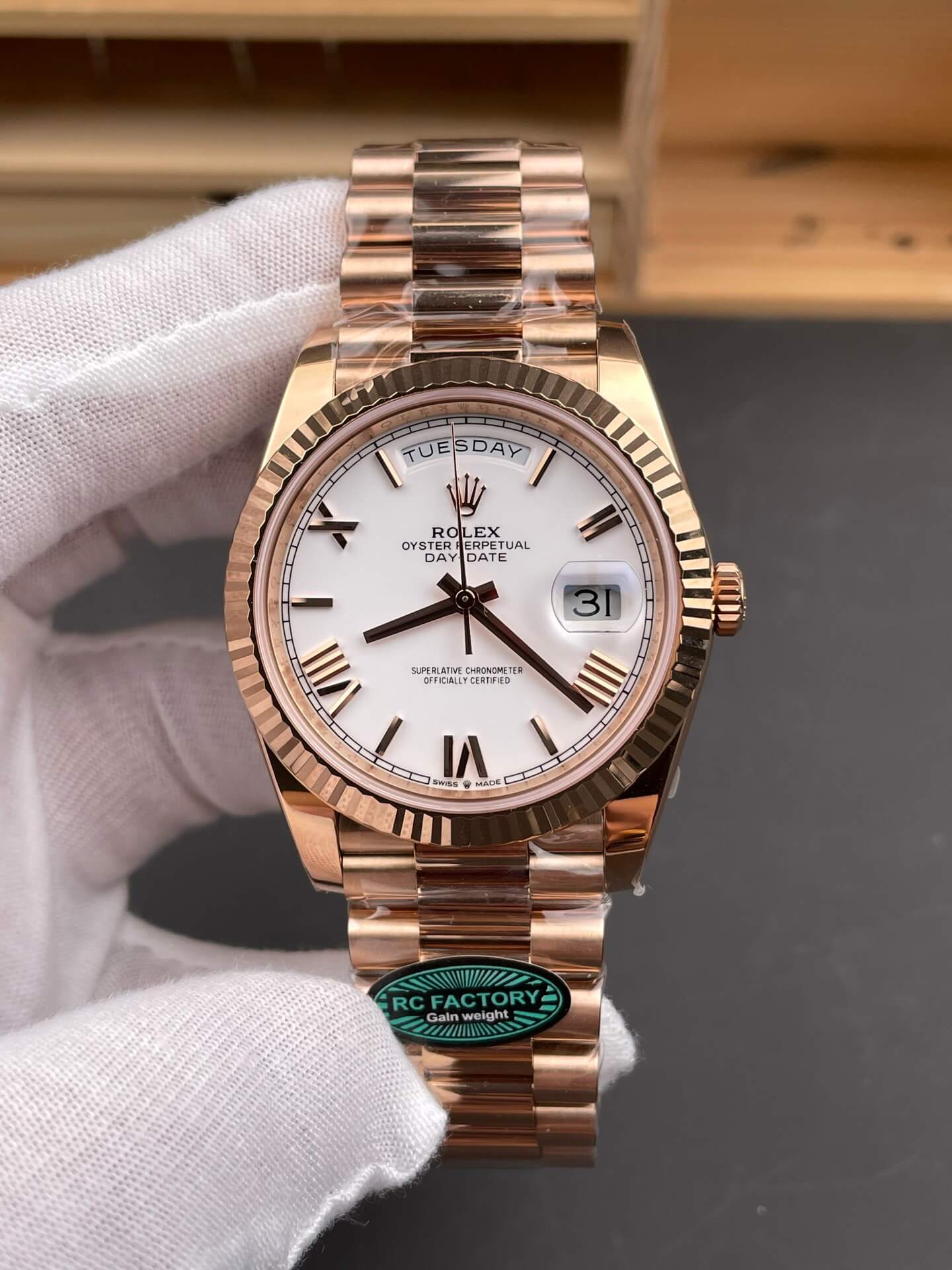 Rolex Replica Day-Date Super Clone Watch Gain Weight Version 228235-0032