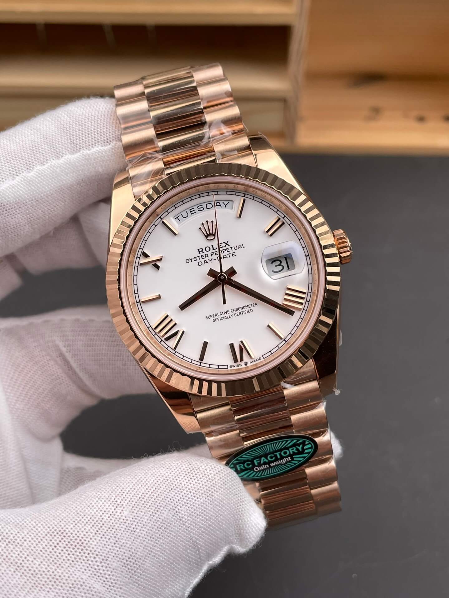 Rolex Replica Day-Date Super Clone Watch Gain Weight Version 228235-0032