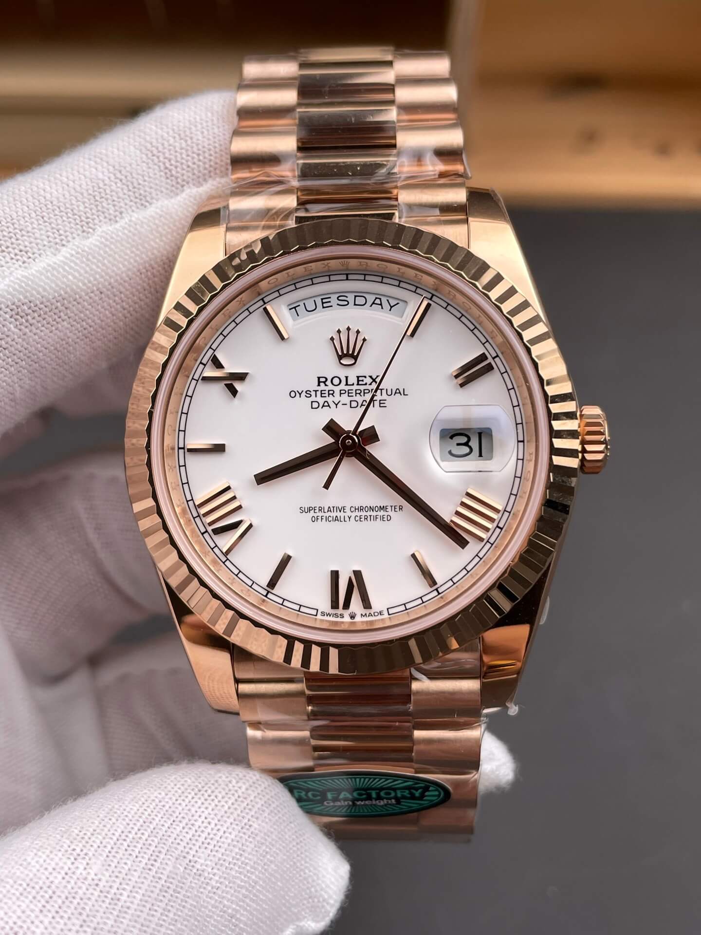 Rolex Replica Day-Date Super Clone Watch Gain Weight Version 228235-0032
