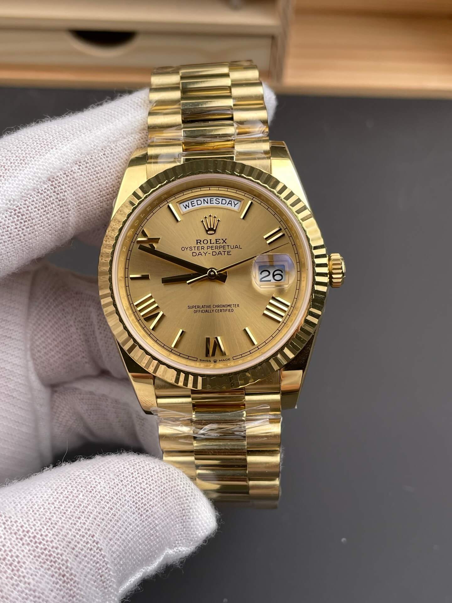 Rolex Replica Day-Date Super Clone Watch Gain Weight Version 228238-0006
