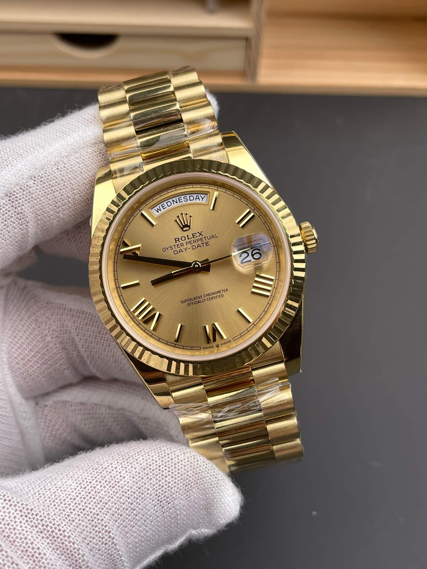 Rolex Replica Day-Date Super Clone Watch Gain Weight Version 228238-0006