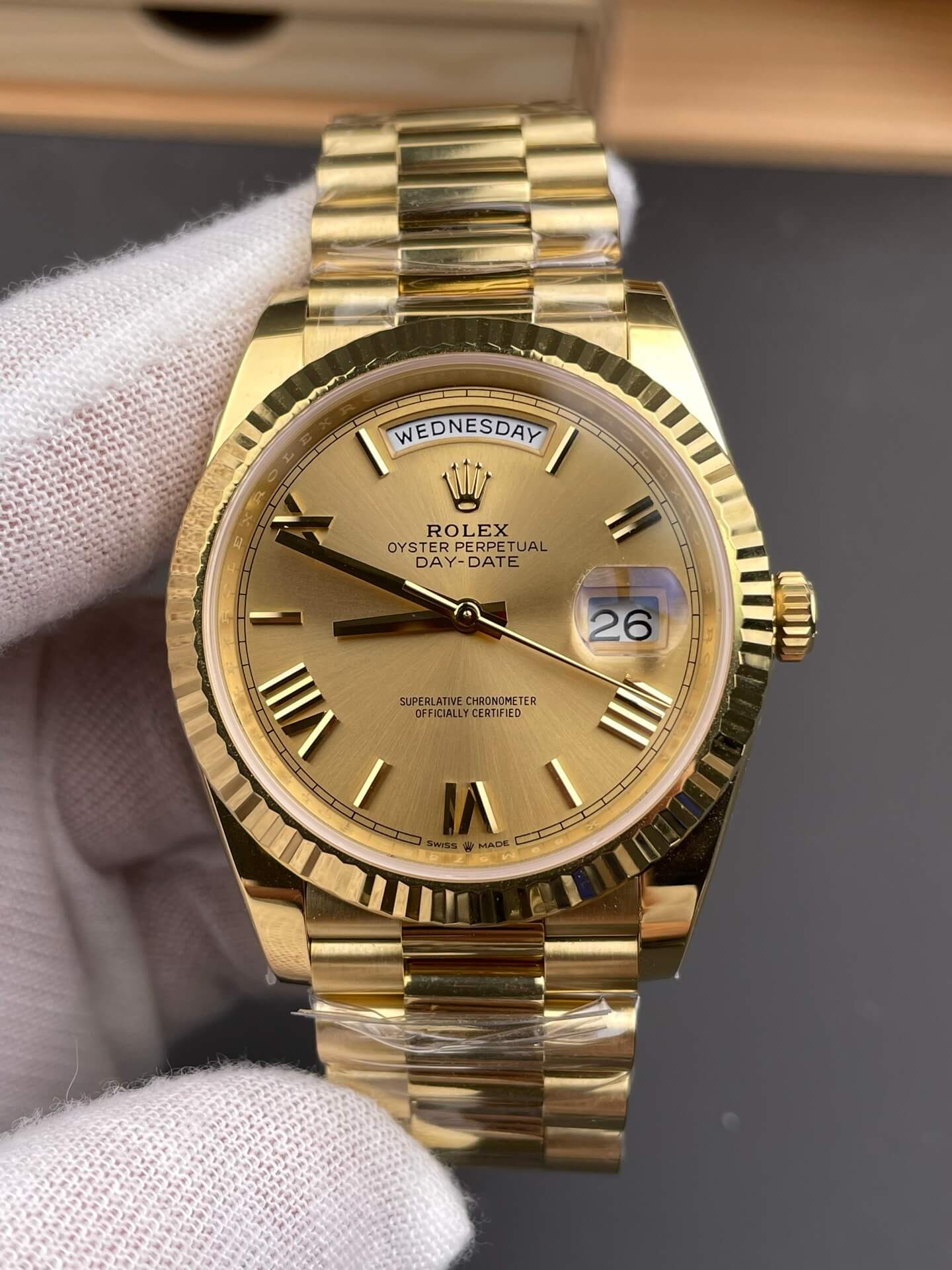 Rolex Replica Day-Date Super Clone Watch Gain Weight Version 228238-0006