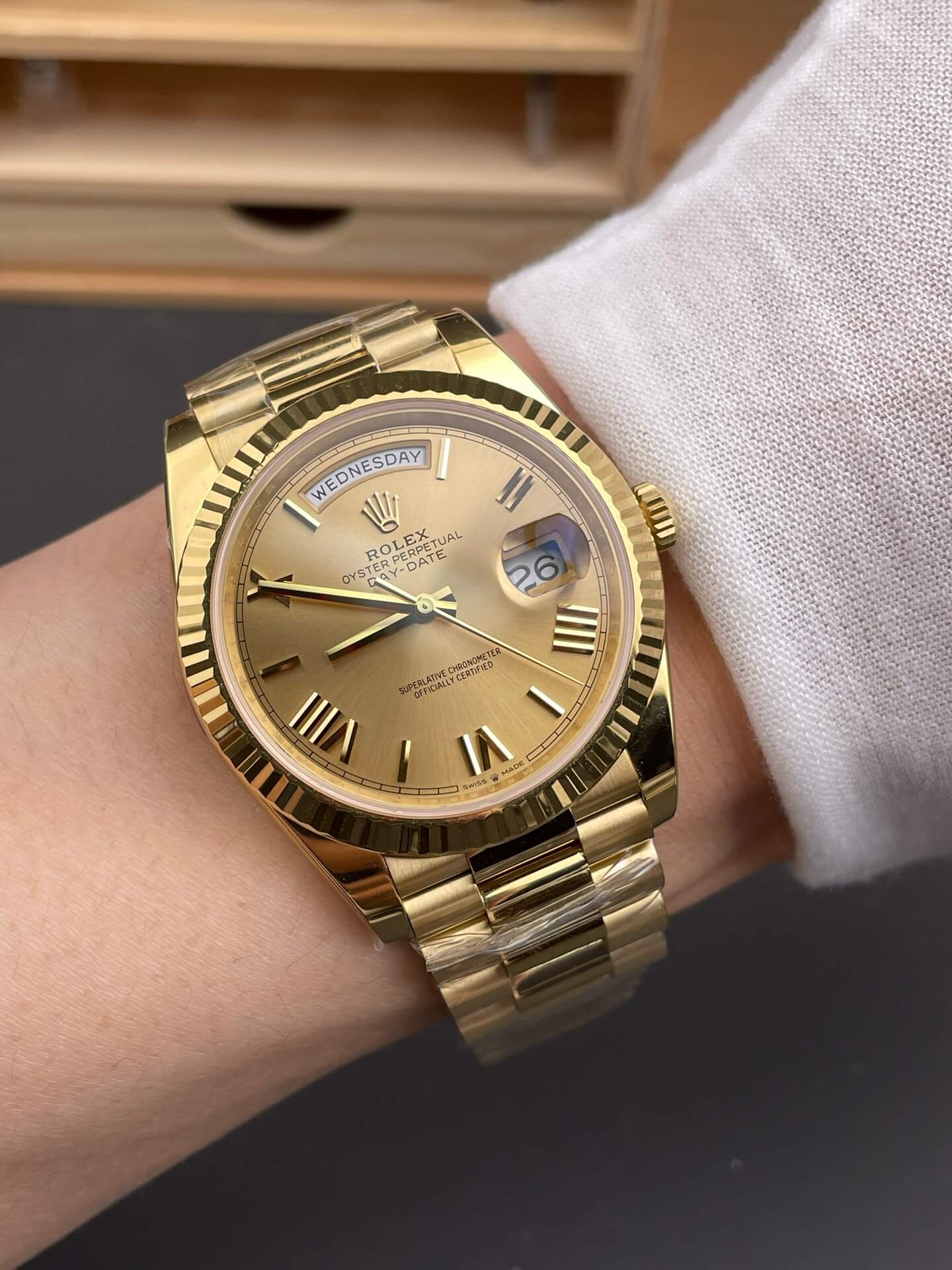 Rolex Replica Day-Date Super Clone Watch Gain Weight Version 228238-0006