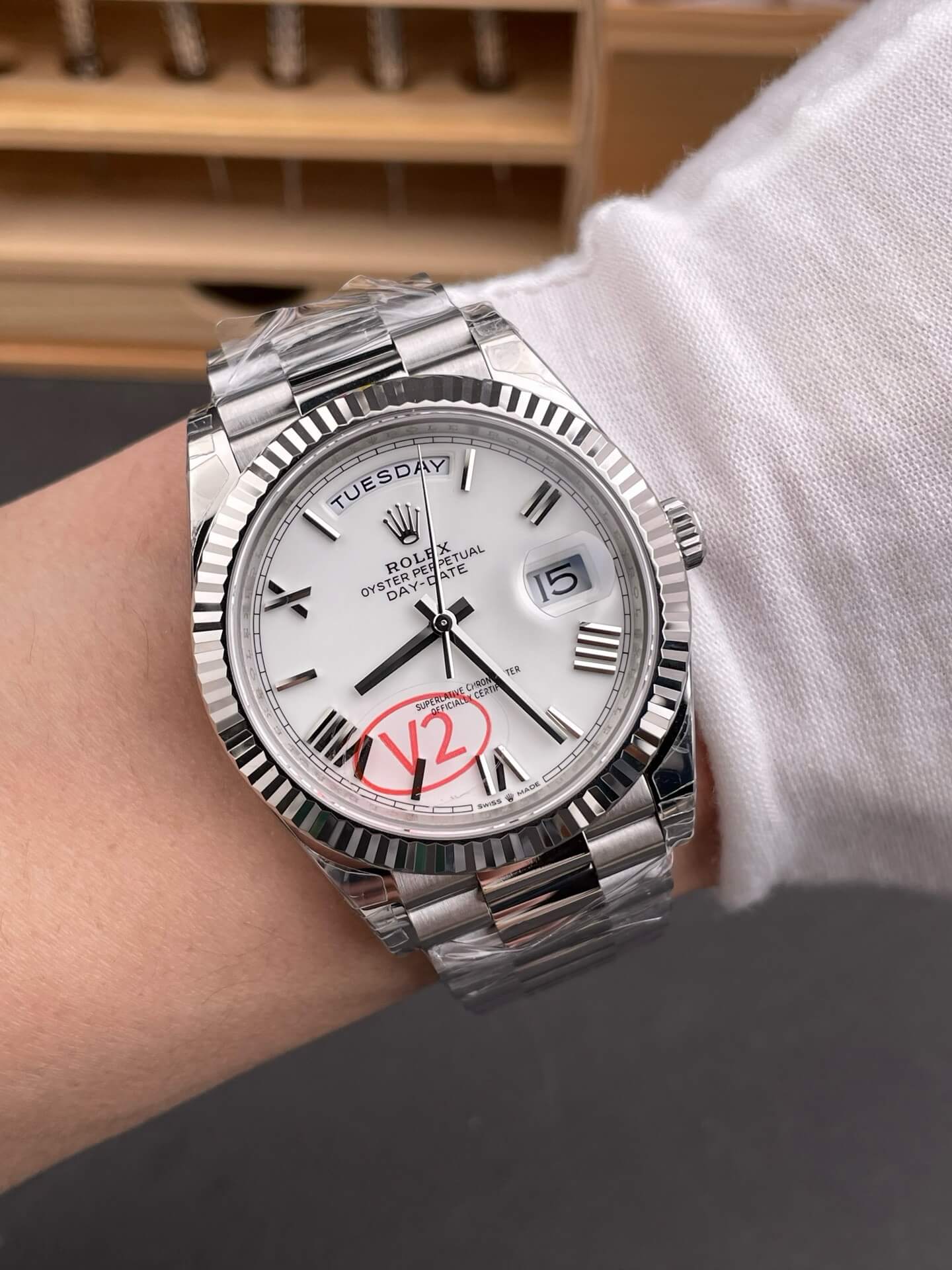 Rolex Replica Day-Date Super Clone Watch Gain Weight Version 228239-0046