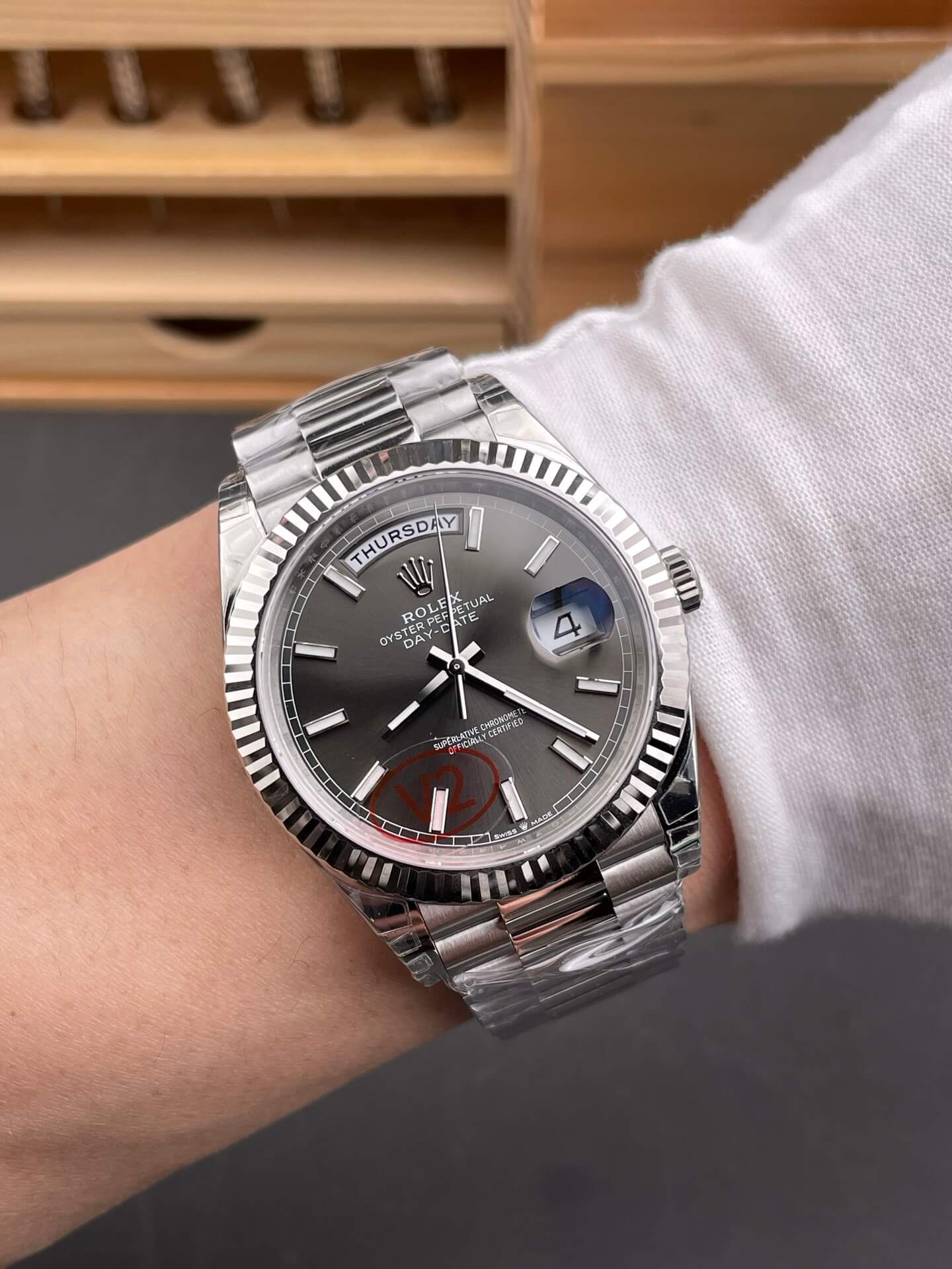 Rolex Replica Day-Date Super Clone Watch Gain Weight Version 228239-0060
